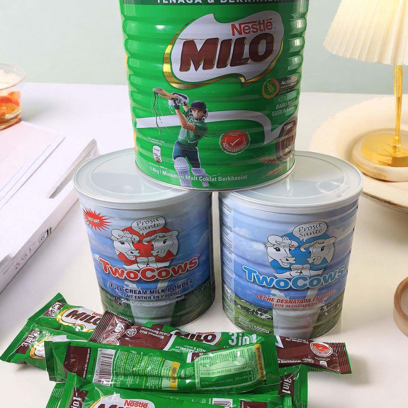 荷兰进口TwoCows双牛淘高斯高钙全脂/脱脂成人学生老年牛奶粉900g