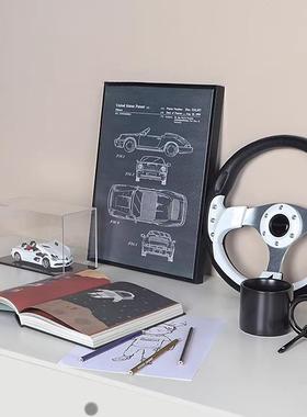 THR男童儿童卧床头柜书桌面摆件房装品组合样板房汽车室主题饰样