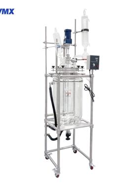 厂家生产双层玻璃反应釜100L夹套搅拌反应釜