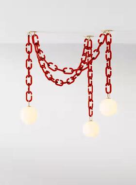 I格NS风餐厅吧台玻璃厅风吊链灯展厅橱窗装饰北欧客灯JRY-414具家