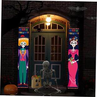 Halloween flag Hang Day Dead Mexican Props Decoration the