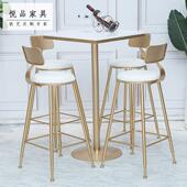 北欧台吧台茶桌家用YP180703简约大石高脚桌创阳意轻奢奶店桌椅组