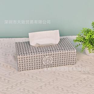 家色马拉客车骨瓷纸巾桌盒灰复古精致厅面摆277件装饰纸巾盒防水