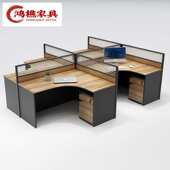 新款 屏风办公桌4人位简约办工作家具组合职员办公室电脑桌椅隔断