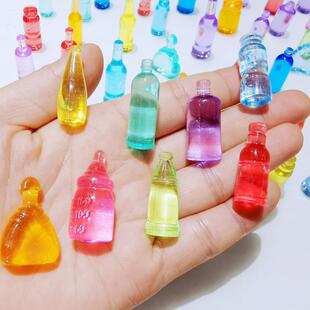 彷真小酒瓶子儿童过家家塑料饮料瓶玩具小孩电玩城抓机水晶奖励