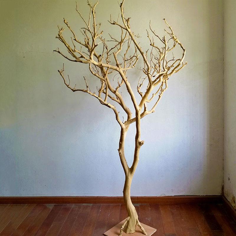高档树枝造景装干饰树民宿橱窗餐厅奢枝摆件去皮枯大枯树轻原木造