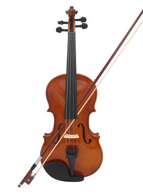普及4小提琴4/自然色木实木小提琴学生童AV-105初学者椴成儿人演