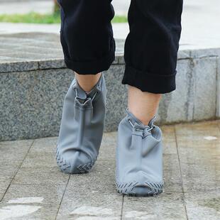 套防水防滑加厚雨鞋 鞋 套防雨脚套男女拉链硅胶雨靴 直销拉绳款 新款