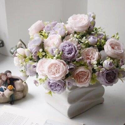 Simulation Flower Artificial Rose Flowers Pastoral Style