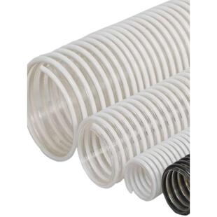 现货供应PU塑筋软管PU塑筋增强软管耐磨内壁光滑吸料聚氨酯软管