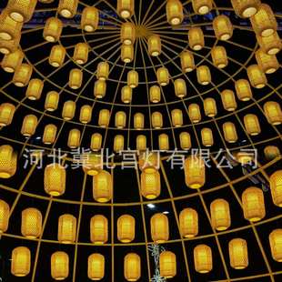 竹编灯笼天幕灯笼灯光节灯会庙会灯展游乐园公园商场防水冬瓜灯笼