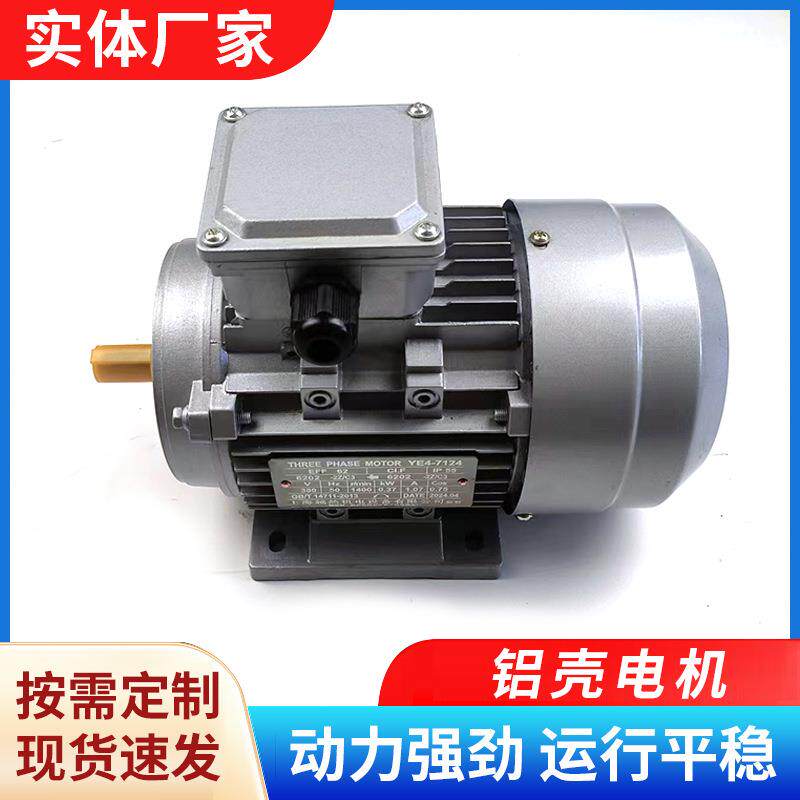 厂家180w-370w220电机高效节能卧式铝壳电动机2极4极6极