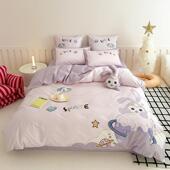 高档儿童S100长绒棉四件套全棉四季 床品被套