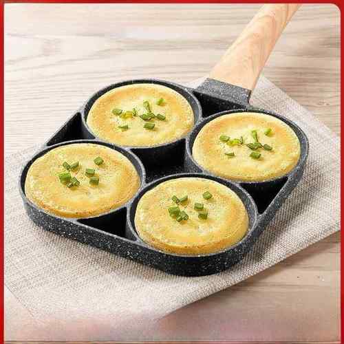 煎蛋锅四孔早餐鸡蛋汉堡锅不粘锅家用新型牛排煎蛋锅