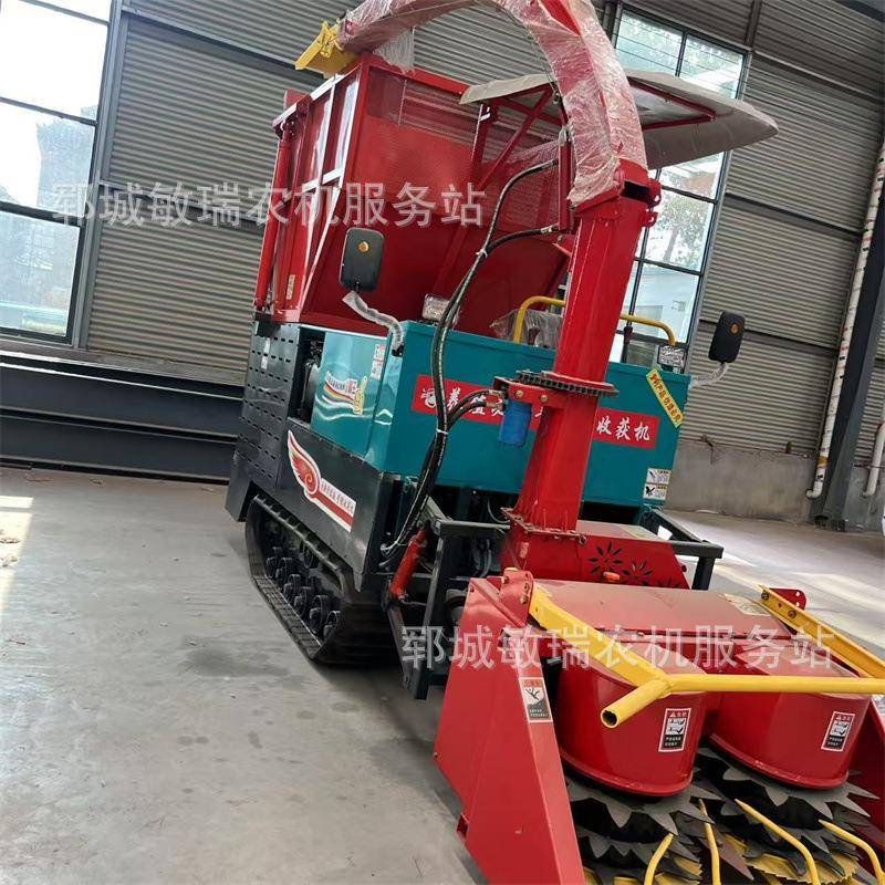 小型履带圆盘青储机农用养殖草料收割粉碎一体机玉米秸秆收割机