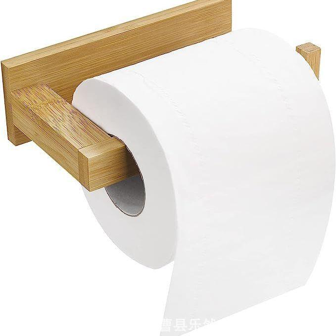 竹制卫生纸架无需钻孔卫生纸架木质自粘卷纸架卫生间浴室毛巾架