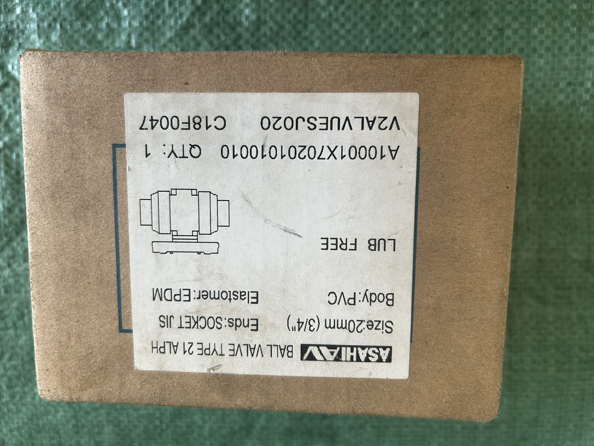 全新未拆封，旭有 ASAHI PVC球阀，型号21 ALPH