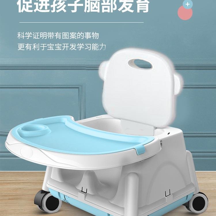 车宝宝吃饭餐椅椅带轮子椅子婴儿餐升降72579儿童喂两饭座椅tω