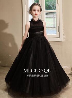 高档女晚礼服黑色优雅的公主t裙可访问的豪台华小众短裙短裙儿童