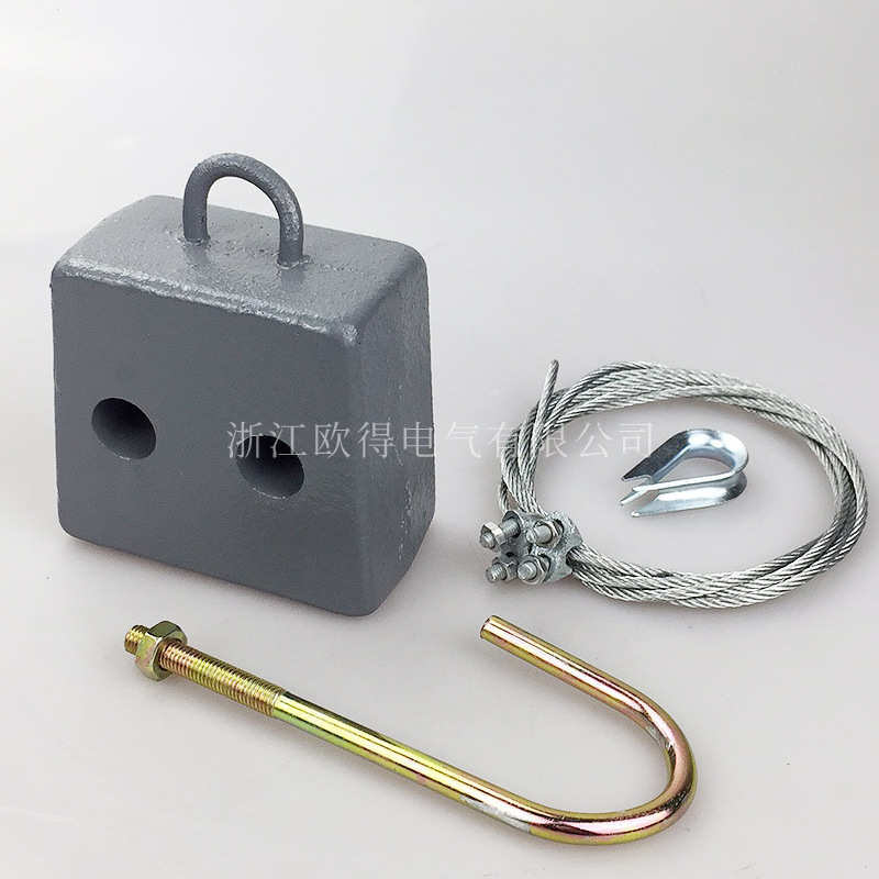 起重机用行程限位开关附件LX33-31/LX33-32钢丝绳铁块弯钩卡扣