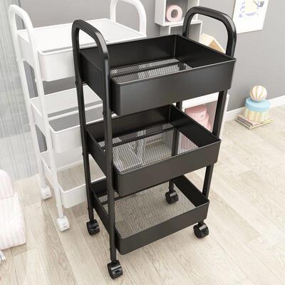 Kitchen storage rack bathroom Shelf Trolley iron shelves