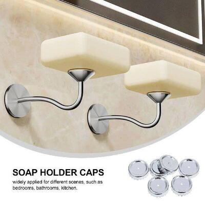 6pcs Magnetic Soap Holder Caps Stainless Steel Soap Rack