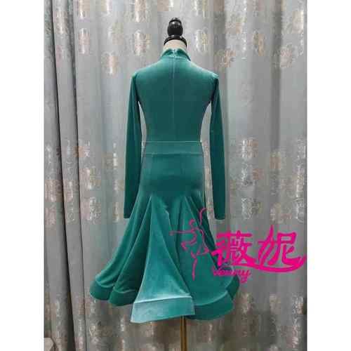 高档ennvy薇妮款专业拉新丁舞服丁高级定制拉比赛规定服女儿童表