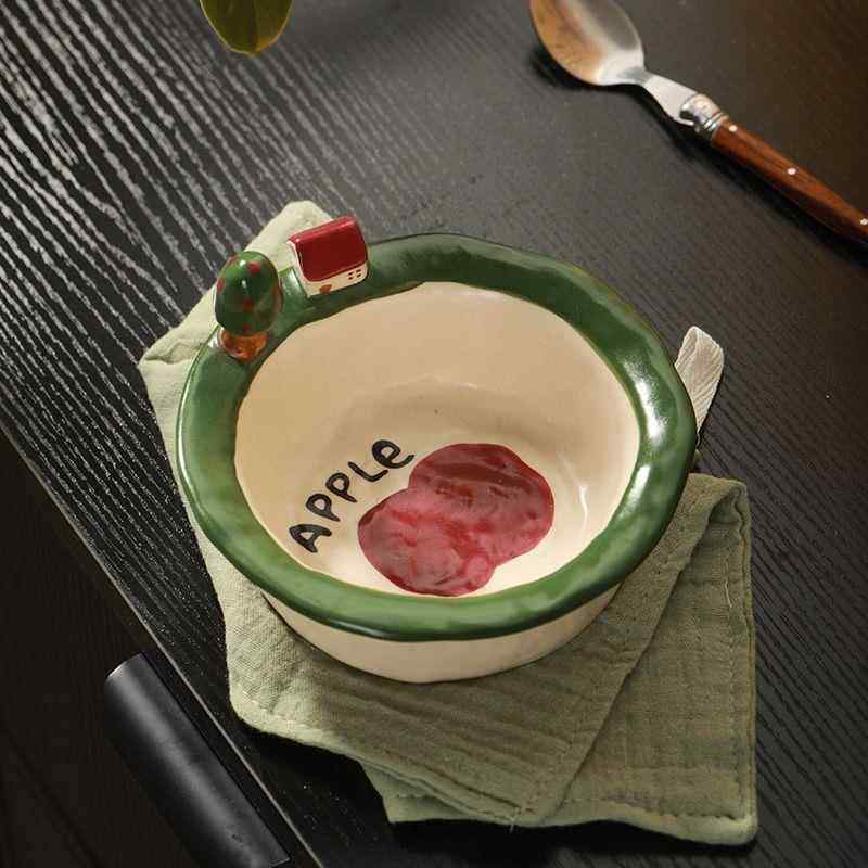 卡通精致漂亮的米饭碗可爱陶瓷碗家用防烫宽边甜品碗沙拉碗酸奶碗,餐饮具,碗,淘宝优惠券,粉丝福利购,淘宝优惠卷