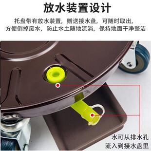 加厚属花盆托万向轮出水口LRF大型盆栽深接盘水移动带花金架滚轮