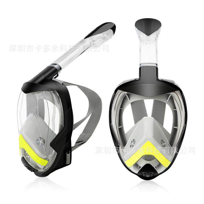厂家现货新款热销潜水面罩全干式成人折叠管头防雾防呛水干式折叠