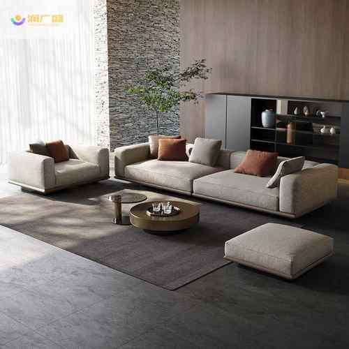 热销棉麻布艺沙发意客厅设BRA计师大网红沙发别墅款式小户型直排