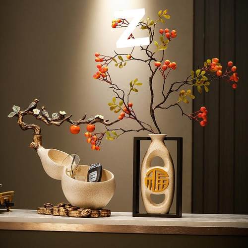 平安喜乐葫芦收纳摆式厂家直供件新中入户关客厅玄意艺术装饰品创