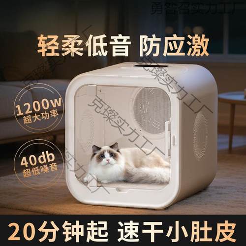 猫猫烘干箱吹水机洗澡烘干机狗低噪音猫咪烘干箱宠家用毛神器自动