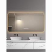 厂家直销智能浴室镜LED触摸屏卫生间镜子带灯壁挂自粘防雾镜