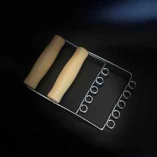 拉力器金属钢拉手配件 拉弓 拉力器木柄把手