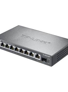 TP-LINK8口千兆POE网管级交换机安防监控网络分线器TL-SG2210P