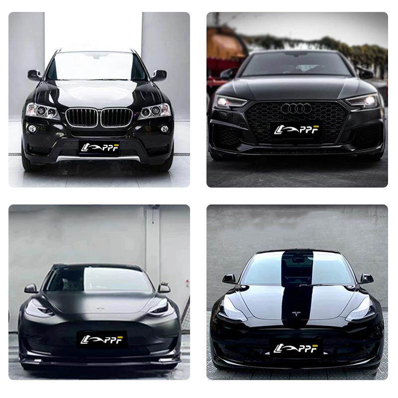 汽车改色膜黑色系列超亮金属黑电光黑磨砂黑陶瓷黑全车身贴膜贴纸