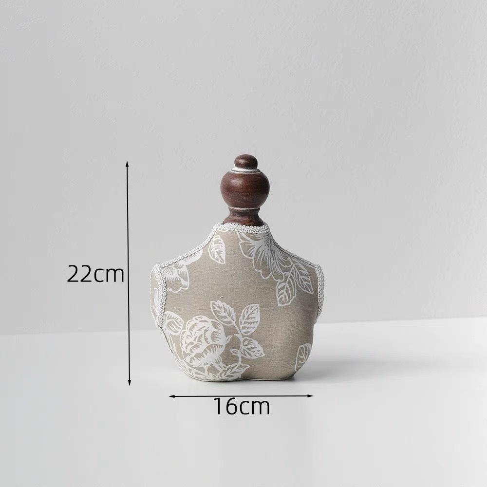 布珍珠复古人像脖子首饰展示架