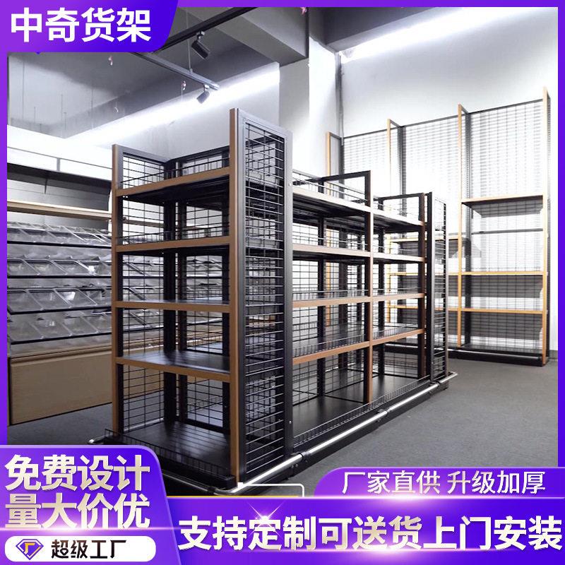 精品 超市货架 便利店展示架钢木货架 超市食品货架