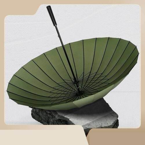 24骨长柄雨伞男士大号自动加固暴雨结实抗风黑色商务定制直杆伞男
