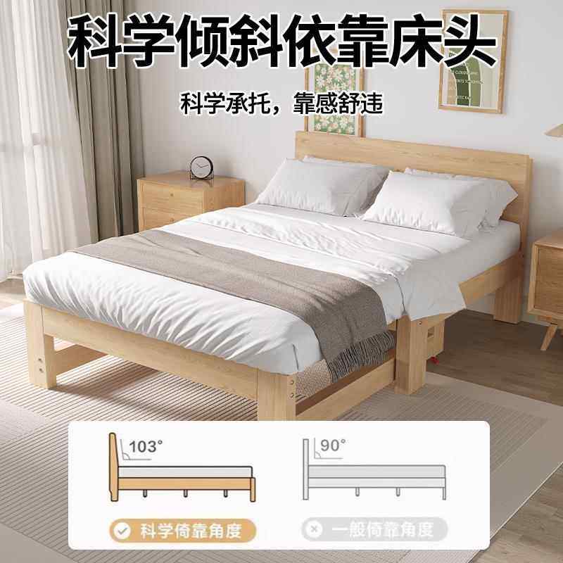 全实木伸缩床多功能折叠沙发户两ILE用小型抽拉床简床易单人推拉