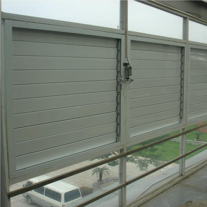 合金百叶窗 电消防百125mm/10叶窗通风防雨百叶窗铝调节动百叶窗