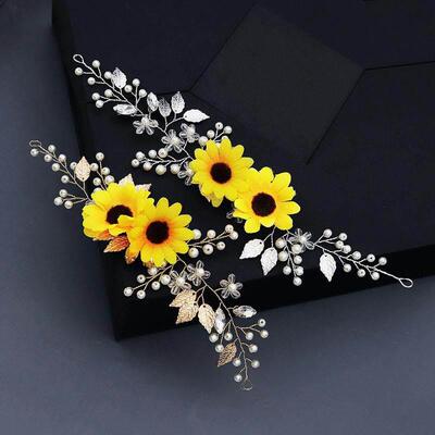 Sunflower Haiband Wedding Hair Clip Fairy Floral Headband Ti