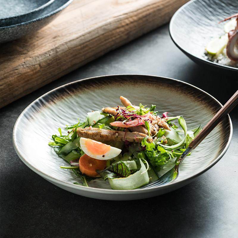 高级感新款陶瓷盘子家用炒盘子装鱼盘子冷盘子义大利面 面盘沙拉,餐饮具,盘,淘宝优惠券,粉丝福利购,淘宝优惠卷