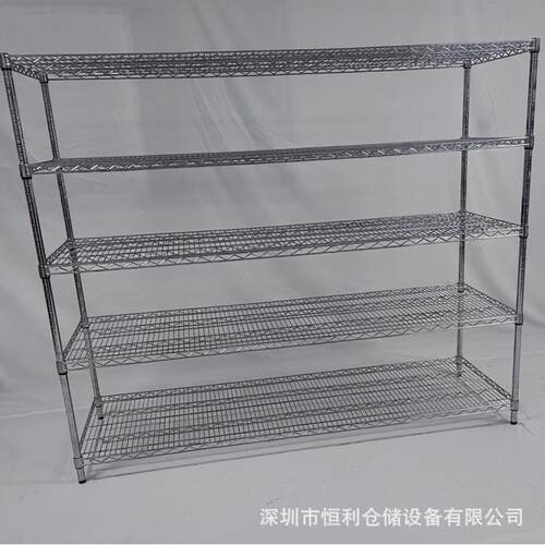 仓库镀铬线网货架不锈钢移动多层DIY防静电物料架带轮子铁架置物