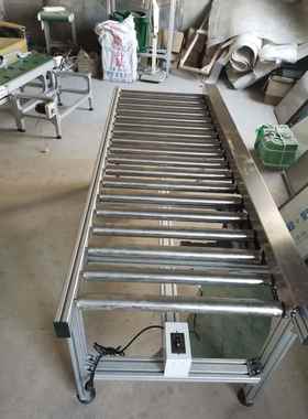 带自动滚筒线输送机无流水线托52708辊输轮送线动力滚传送快递传