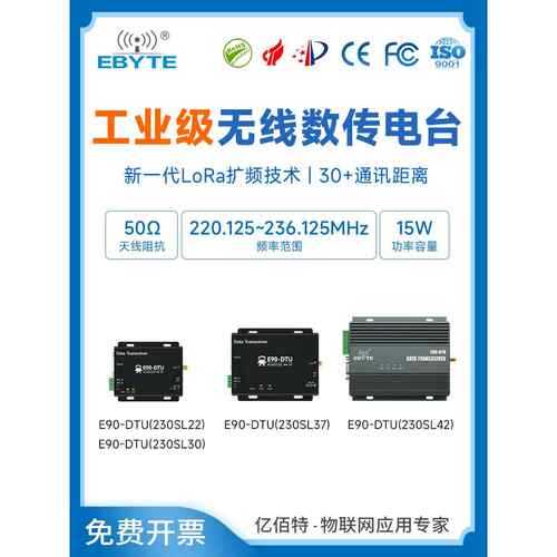 Ebyte Rs485/232无线数字传输无线电230Mhz自动中继Dtu远程通信Lo