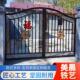铁艺大门农村庭院门小区围墙双开门工厂焊接简易门自建房家用大门