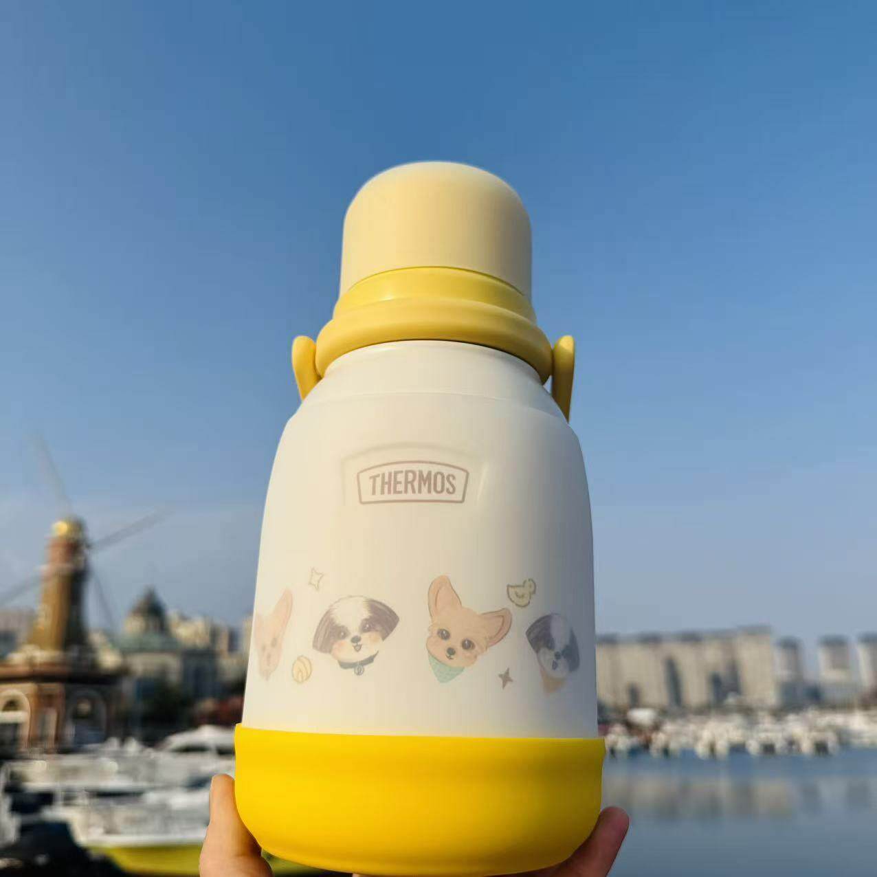 檀健次同款膳师1080ml保温杯呆球温暖陪伴系列杯套保护套硅胶防摔