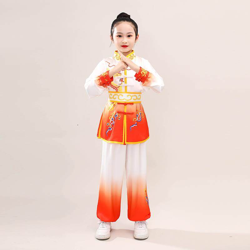 高档儿武术服体考服武竞赛练比赛表演服术男童女太极功渐变色训练